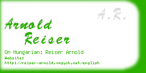arnold reiser business card